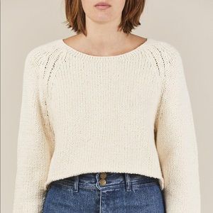 Apiece Apart Cropped Knit “Elena” Sweater